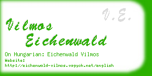 vilmos eichenwald business card